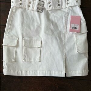 Juicy Couture white Denim-like Skirt with Belt
